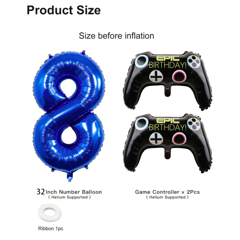 3pcs Video Game Party Supplies - Gaming Accessories Boys recension och pris