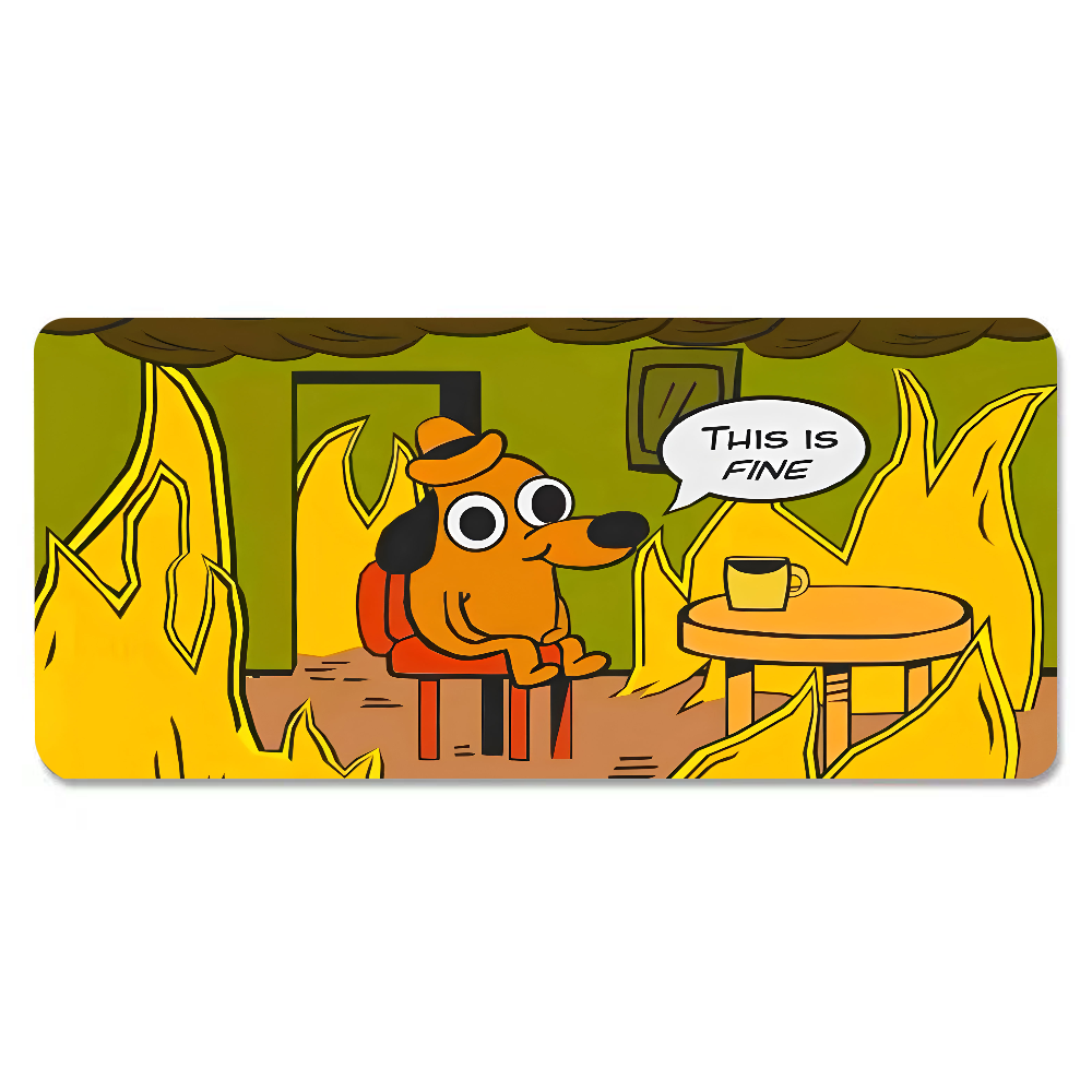 This Is Fine Dog Dachshund Mou - Gaming Accessories Setup recension och pris