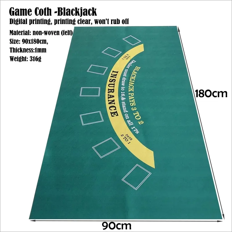 180x90cm Poker Chip Tablecloth - Gaming Accessories recension och pris