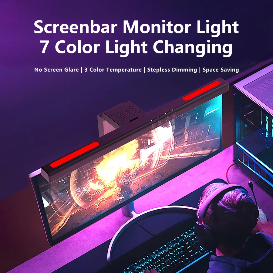 USB Stepless Dimming Screen Ha - Gaming Accessories Led recension och pris