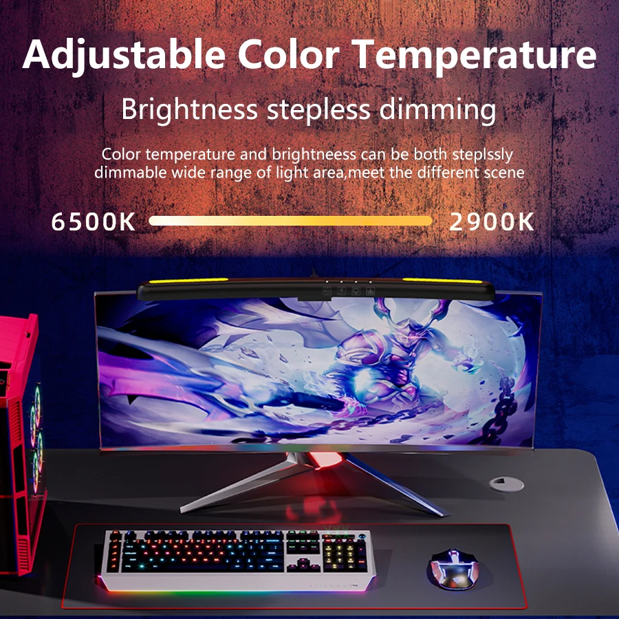 USB Stepless Dimming Screen Ha - Gaming Accessories Led recension och pris