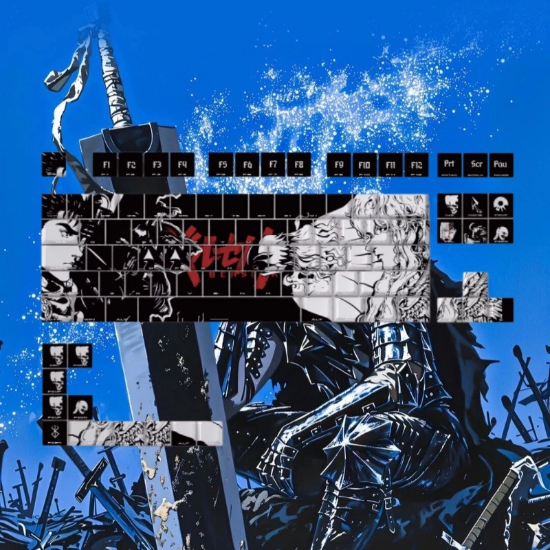 BERSERK Theme Anime Keycap 98  - Gaming Accessories For Gaming Laptop recension och pris