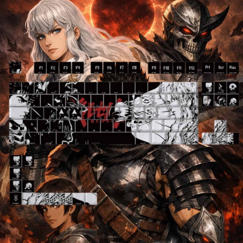 BERSERK Theme Anime Keycap 98  - Gaming Accessories For Gaming Laptop recension och pris