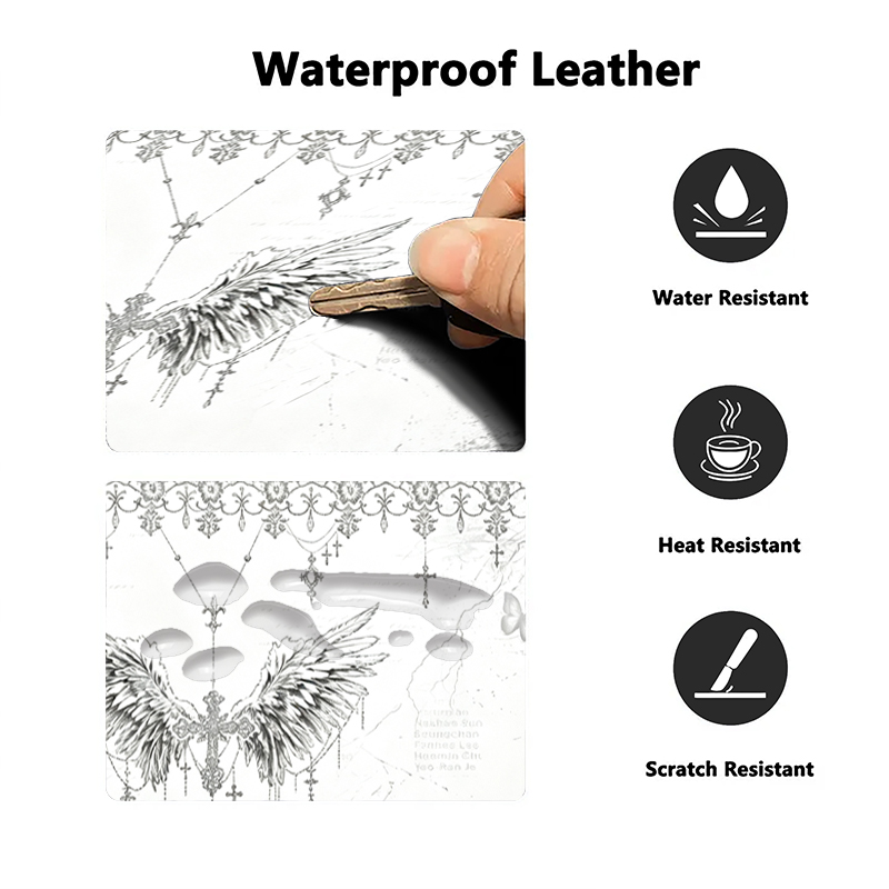 Leather Mousepad Black White A - Gaming Accessories Setup recension och pris