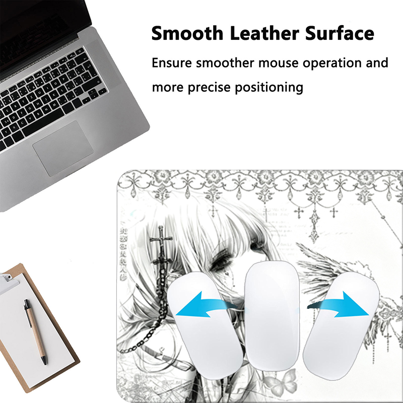 Leather Mousepad Black White A - Gaming Accessories Setup recension och pris
