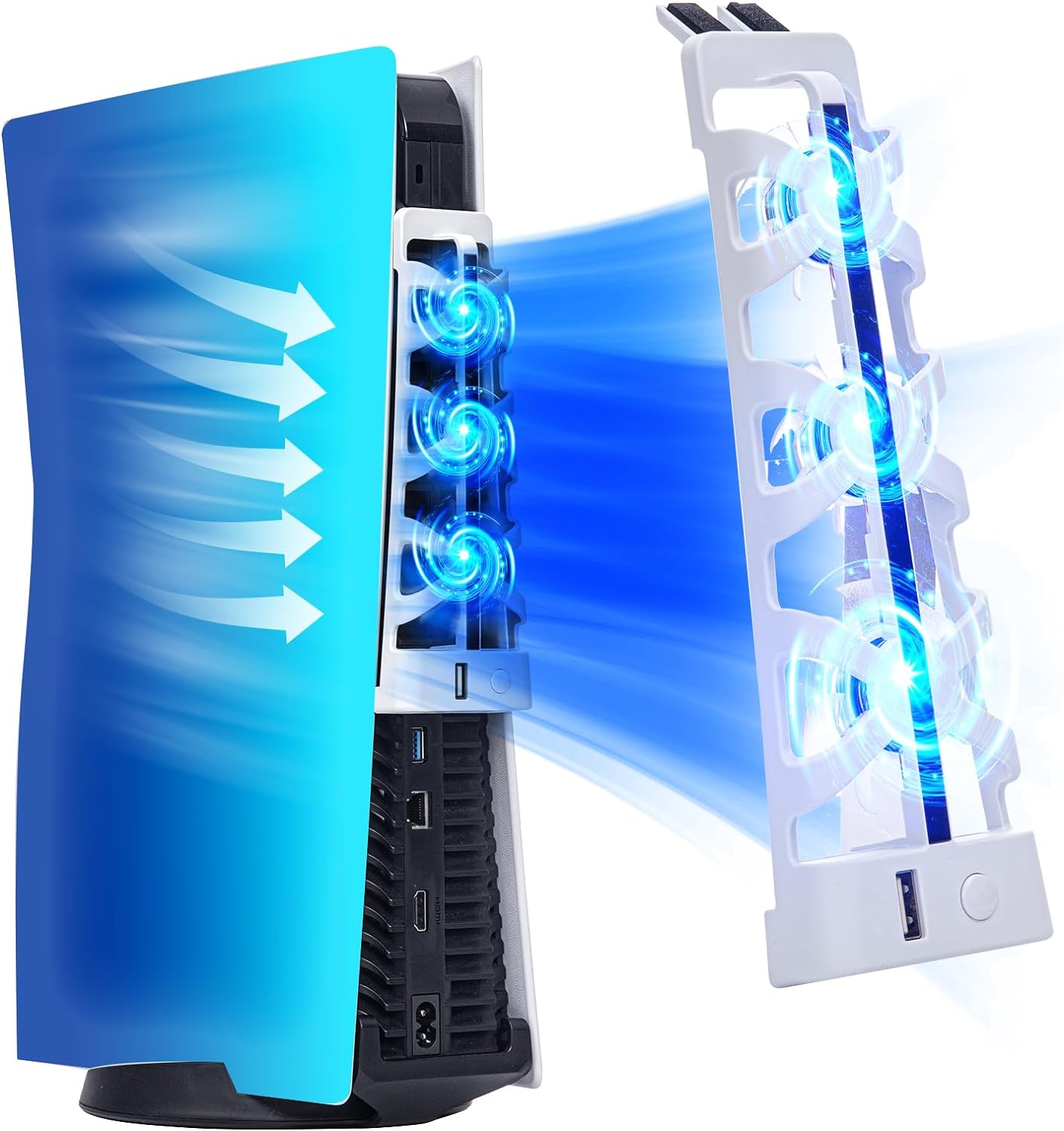 For PS5 Slient Cooling Fan wit - Gaming Accessories Led recension och pris